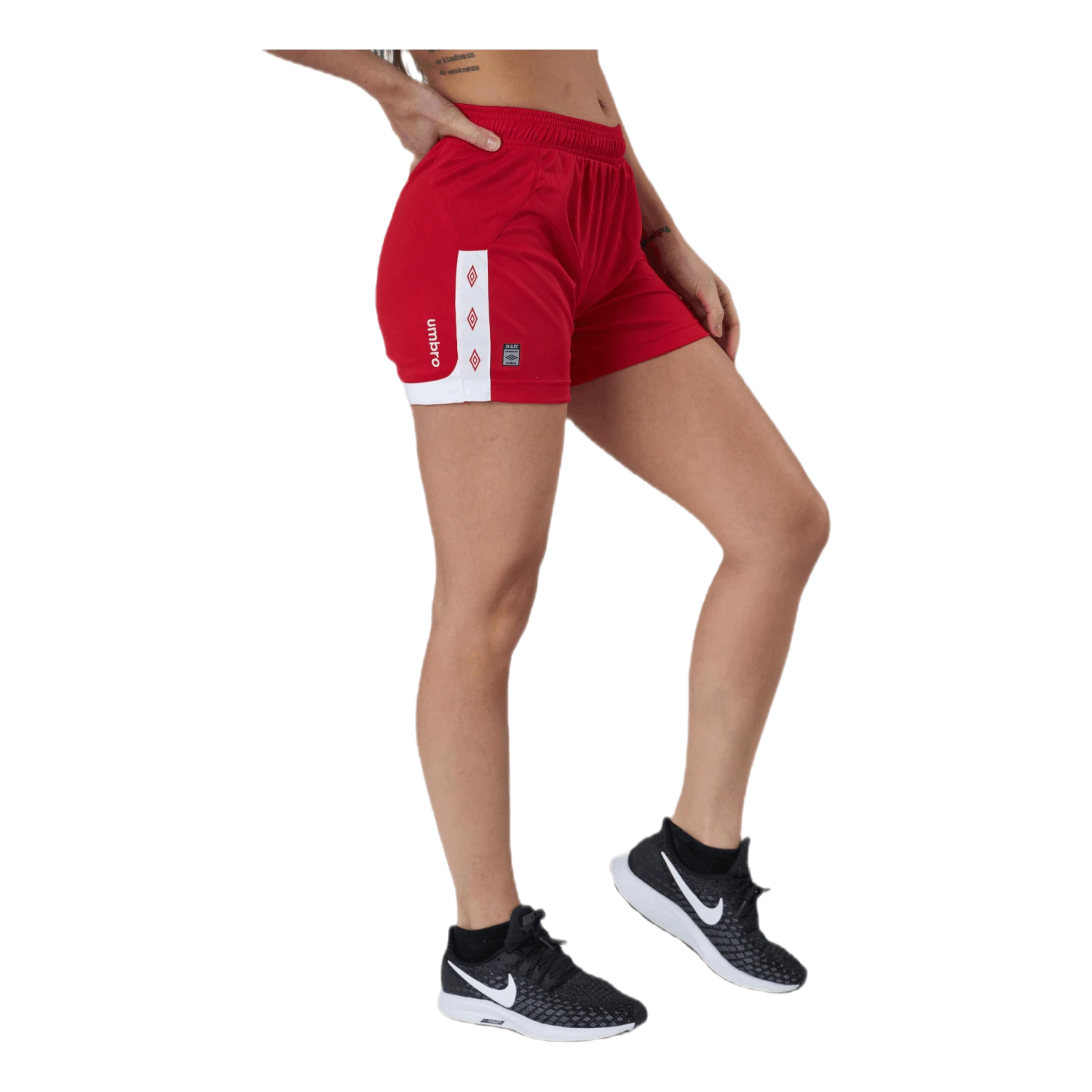 UMBRO UX Elite Shorts White/Red 4 UMBRO UX Elite Shorts White/Red - Image 2