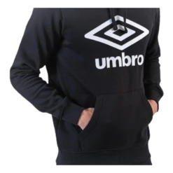 UMBRO Fleece Logo Hoody Black -Sport Fashion 5054885449312 006 51eb28f905a74a4caa7af4540057af57