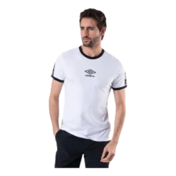 UMBRO Ringer Taped Logo Tee White