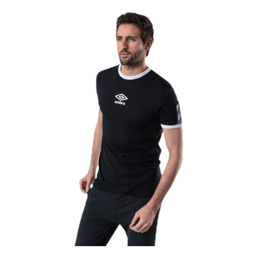 UMBRO Ringer Taped Logo Tee Black 4 UMBRO Ringer Taped Logo Tee Black - Image 2