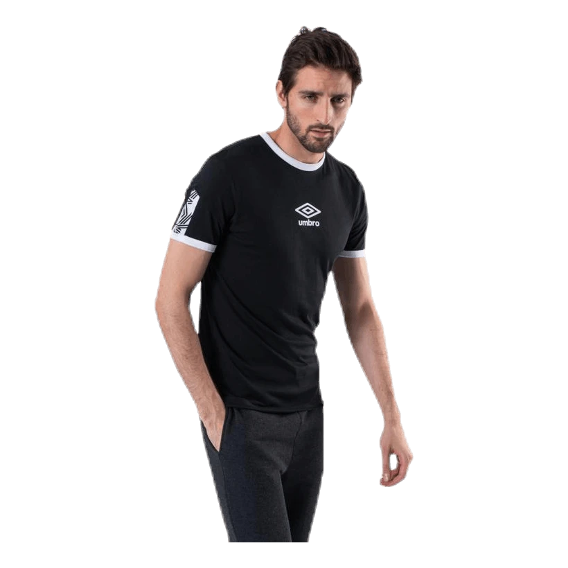 UMBRO Ringer Taped Logo Tee Black 6 UMBRO Ringer Taped Logo Tee Black - Image 4