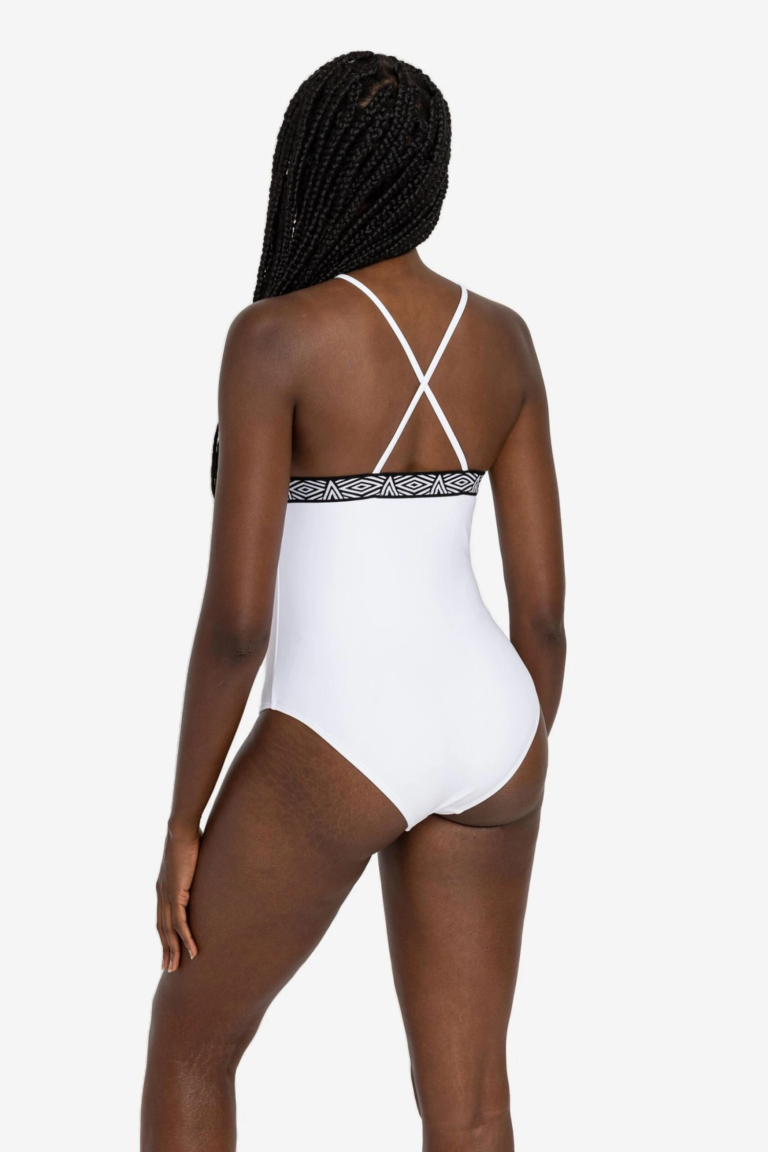 Umbro Crossback Taped White Swimsuit 4 Umbro Crossback Taped White Swimsuit - Image 2