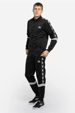 Umbro Diamond Taped Tricot Zip Black Jacket