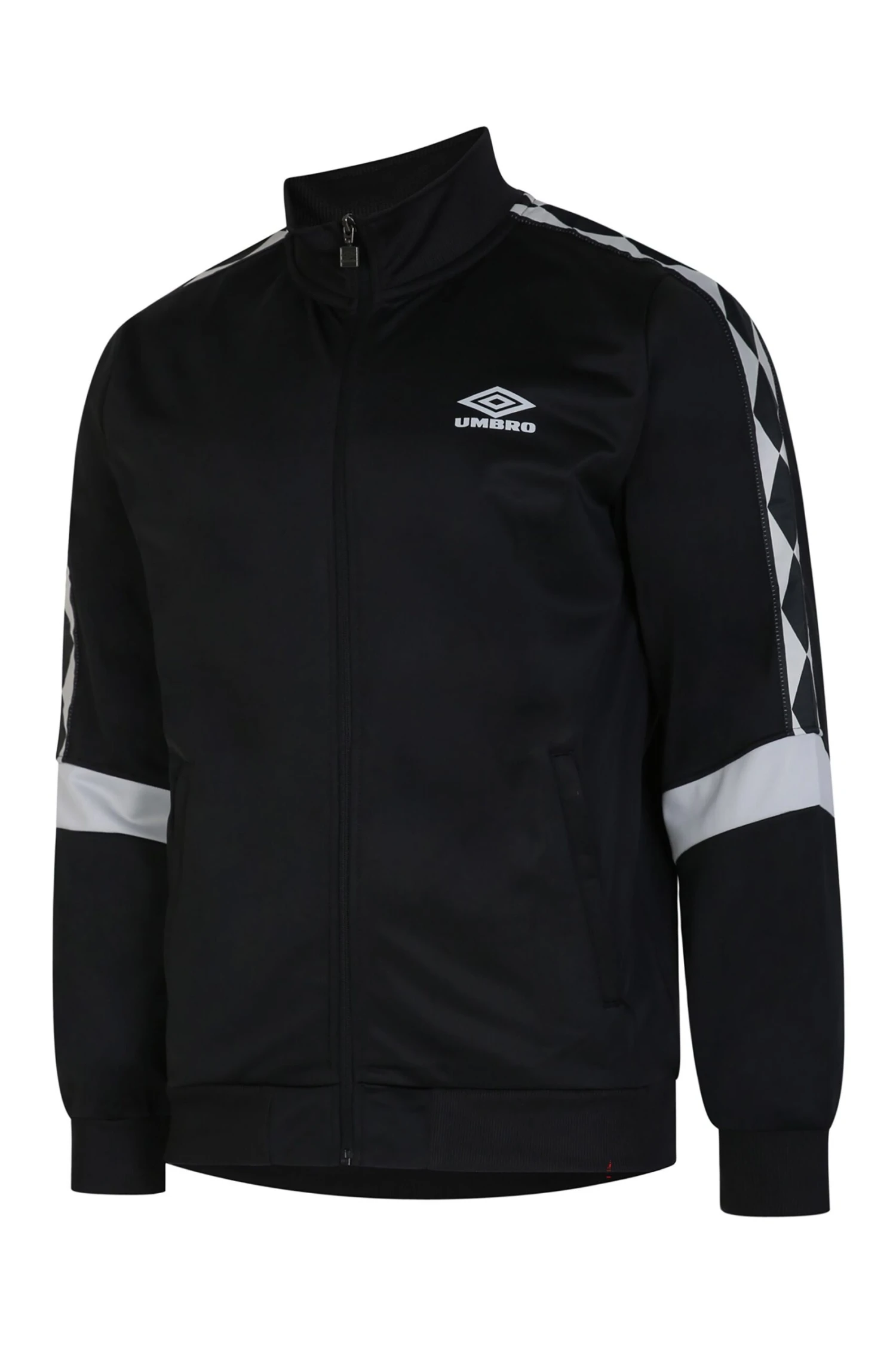 Umbro Diamond Taped Tricot Zip Black Jacket 7 Umbro Diamond Taped Tricot Zip Black Jacket - Image 5