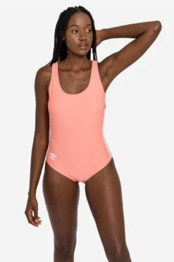 Umbro Pink Taped Racerback Swimsuit