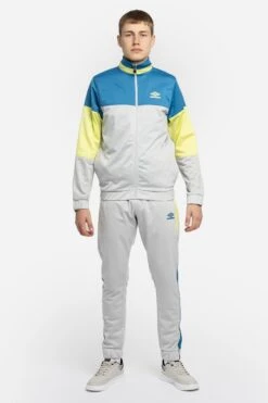 Umbro Grey Diamond Knitted Poly Colourblock Tracksuit -Sport Fashion C62829s6