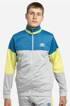 Umbro Grey Diamond Knitted Poly Colourblock Tracksuit -Sport Fashion C62829s7