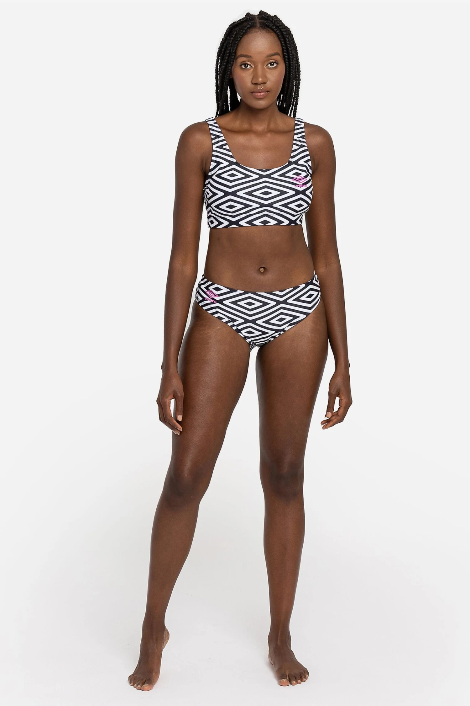 Umbro Printed Cropped Black Top And Bikini Set 5 Umbro Printed Cropped Black Top And Bikini Set - Image 3