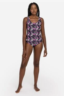 Umbro Printed Raceback Black Swimsuit -Sport Fashion C63846s3