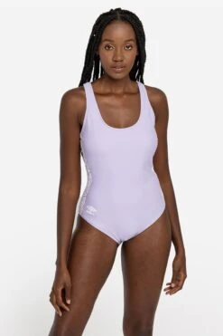 Umbro Purple Taped Racerback Swimsuit