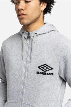 Umbro Grey Diamond Zip Through Hoodie