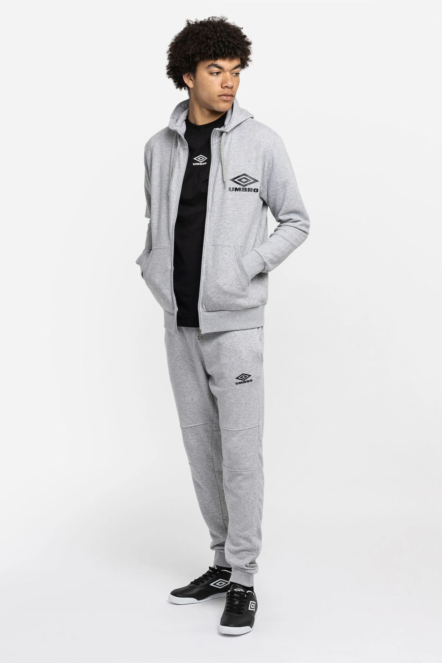 Umbro Grey Diamond Zip Through Hoodie 5 Umbro Grey Diamond Zip Through Hoodie - Image 3