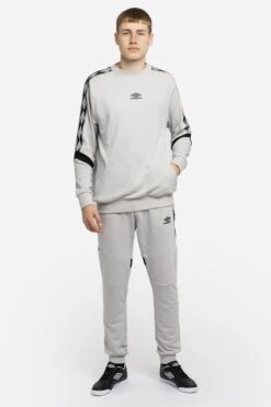Umbro Grey Diamond Taped Fleece Joggers -Sport Fashion C82554s3