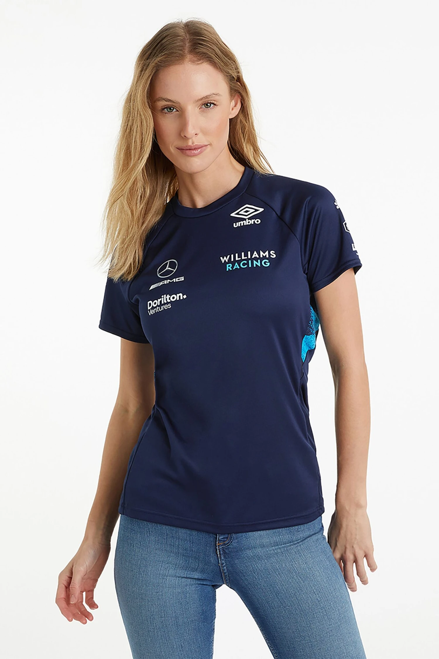 Umbro Womens Blue Williams Racing Training Jersey T-Shirt