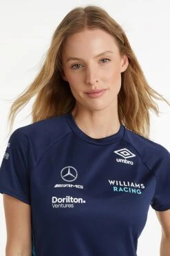 Umbro Womens Blue Williams Racing Training Jersey T-Shirt -Sport Fashion D16051s4