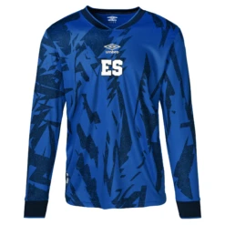 Umbro 2023-24 El Salvador Home Long-Sleeve Jersey - Blue-Black
